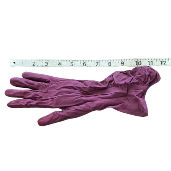 Vintage Fownes Ladies Stretchy Ruched Dressy Long Gloves Purple 92P - Picture 7 of 9